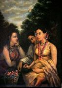 Raja Ravi Varma Shakuntala despondent china oil painting reproduction